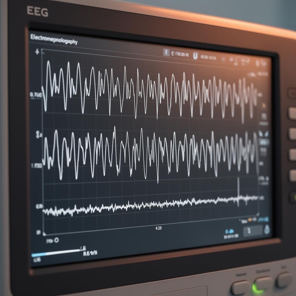 Monitor de EEG em uso clínico